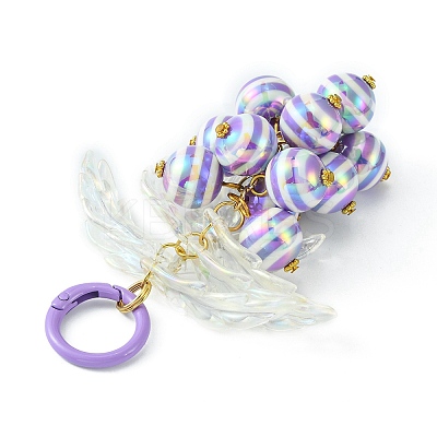Resin Beaded Keychains HJEW-JM01065-1