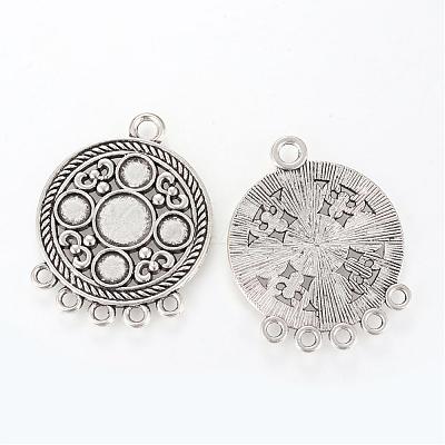 Tibetan Style Alloy Chandelier Component Link Cabochons Settings TIBE-S302-18AS-LF-1