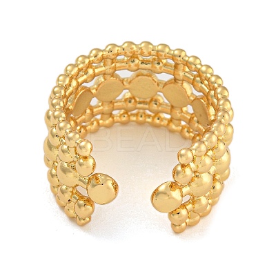 Brass Cuff Rings RJEW-P127-02G-1