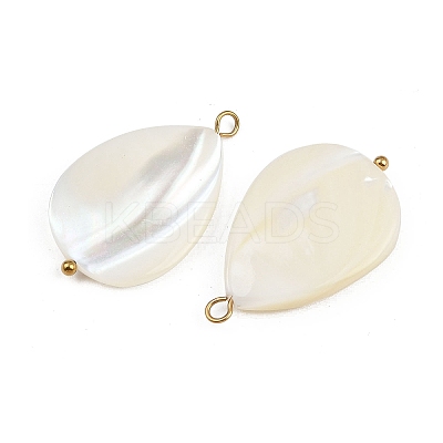 Natural Shell Teardrop Pendants X1-STAS-D378-33G-1