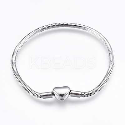 Tarnish Resistant 304 Stainless Steel European Style Chains Bracelet Making X-STAS-E428-10A-P-1