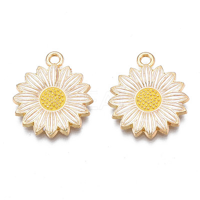 Rack Plating Alloy Enamel Pendants ENAM-N055-055A-1