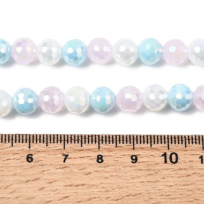 Electroplate Glass Beads Strands EGLA-D300-06-8mm-18-1