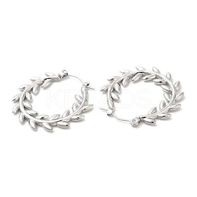 Non-Tarnish 304 Stainless Steel Hoop Earrings for Women STAS-D084-21P-1