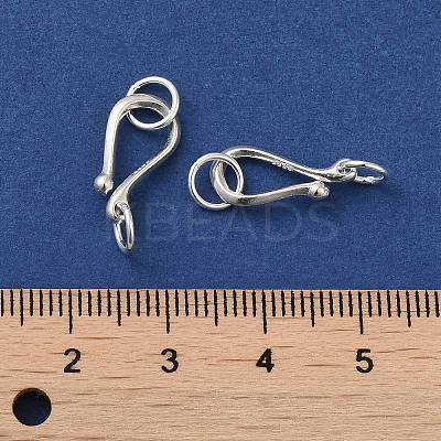 925 Sterling Silver S Shape Clasps STER-A009-17-1