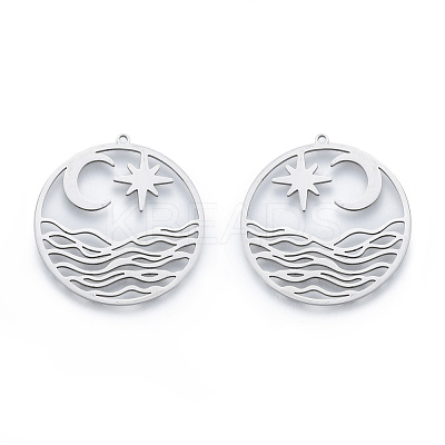 Non-Tarnish 201 Stainless Steel Pendants STAS-N090-LA913-1-1