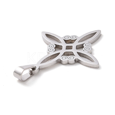 Non-Tarnish 304 Stainless Steel Hollow Pendants X-STAS-P313-01P-1