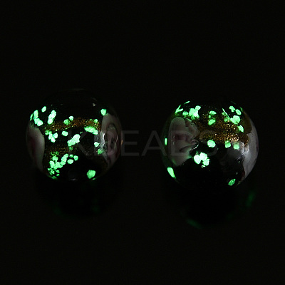 Luminous Handmade Gold Sand Lampwork Beads X-LAMP-T021-03K-1