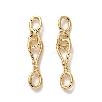 Brass Hook and S-Hook Clasps KK-H496-07G-1