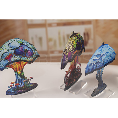 Double-sided Painted Flat Acrylic Mushroom Ornament PW-WG283BE-01-1