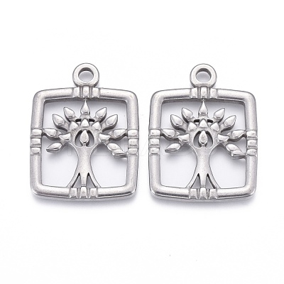 Non-Tarnish 304 Stainless Steel Pendants STAS-F249-24P-1