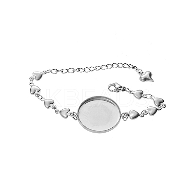 304 Stainless Steel Link Chain Bracelet Making PW-WG7E380-03-1