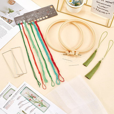 DIY Bookmarks Embroidery Kits DIY-SC0029-44A-1