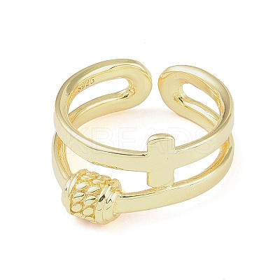 304 Stainless Steel Open Cuff Rings for Women RJEW-H229-02G-03-1