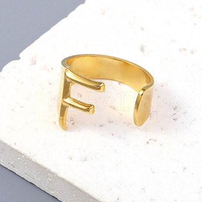 PVD Vacuum Plating 201 Stainless Steel Cuff Rings RJEW-Z032-01G-F-1
