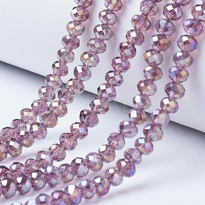 Electroplate Glass Beads Strands EGLA-A034-T10mm-B10-1