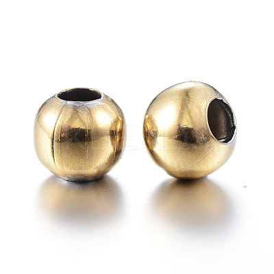 Round Ion Plating(IP) 304 Stainless Steel Beads LS-X-STAS-F105-03-5mm-1