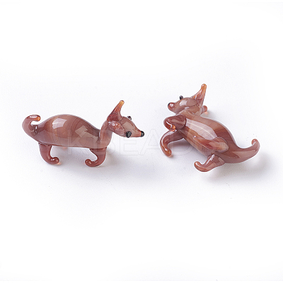 Handmade Lampwork Puppy Home Display Decorations LAMP-L075-019-1