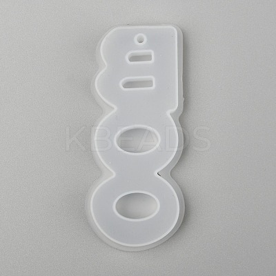 Halloween DIY Word BOO Pendant Silicone Molds DIY-P006-42-1