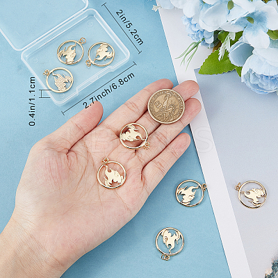 10Pcs Brass Pendants KK-BBC0010-27-1