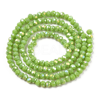 Electroplate Glass Beads Strands EGLA-A034-P1mm-B24-1
