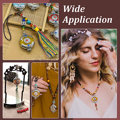 6Pcs Ethnic Style Zinc Alloy with Resin Connector Charms FIND-PH0028-05B-1
