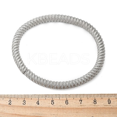 304 Stainless Steel Stretch Bangles for Women LS-BJEW-P315-02G-P-1