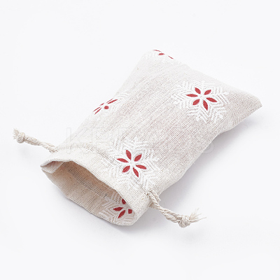 Polycotton(Polyester Cotton) Packing Pouches Drawstring Bags X-ABAG-T006-A18-1