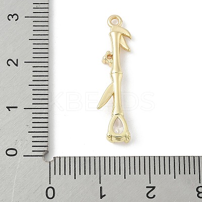 Brass Micro Pave Cubic Zirconia Pendants LS-KK-M326-13B-G-1