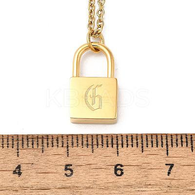 304 Stainless Steel Rolo Chain Pendant Necklaces NJEW-S444-01G-07-1