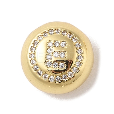 Rack Plating Brass & Cubic Zirconia Pendants KK-Z047-07G-E-RS-1