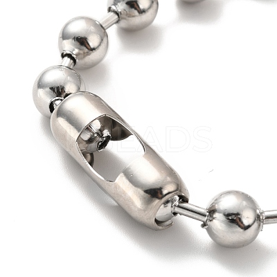 Tarnish Resistant 304 Stainless Steel Ball Chain Necklace & Bracelet Set STAS-D181-02P-02C-1