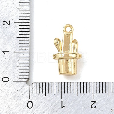 Brass Micro Pave Clear Cubic Zirconia Pendants KK-G545-17G-1