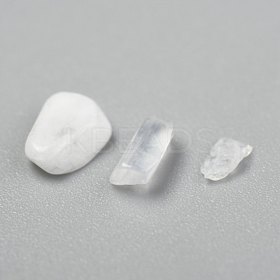Natural White Moonstone Chip Beads X-G-L453-10A-1