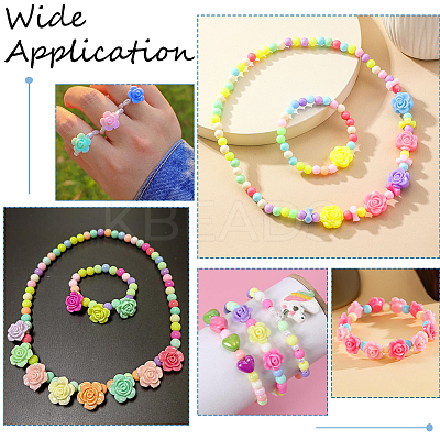 500Pcs Opaque Acrylic Beads MACR-SP0001-09-1