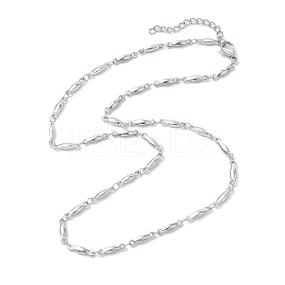 Non-Tarnish 304 Stainless Steel Bar Link Chain Necklaces NJEW-JN04927-02-1