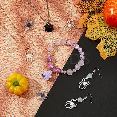 30Pcs 3 Colors Glass Spider Pendant FIND-DC0004-13-1