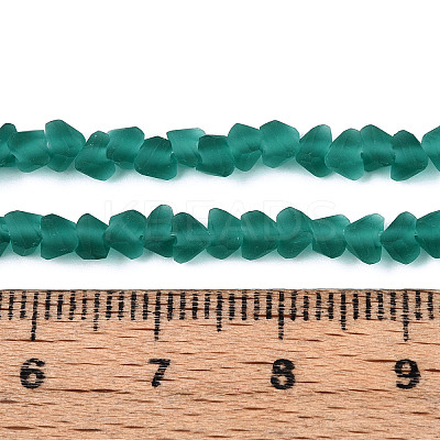 Frosted Transparent Glass Beads Strands GLAA-N016-4mm-04-1