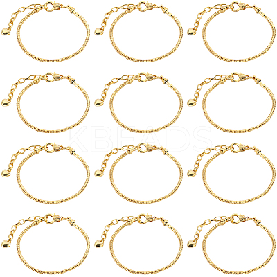 14Pcs Brass European Style Bracelet Making MAK-SP0001-02-1