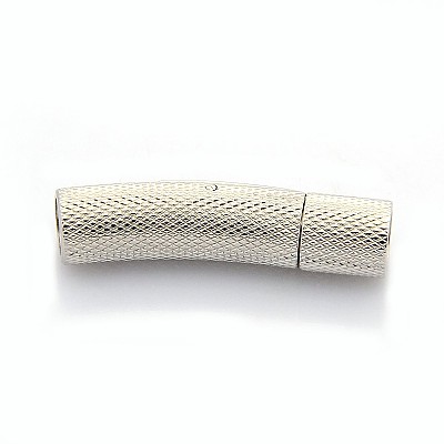 Tarnish Resistant Column 304 Stainless Steel Bayonet Necklace Clasps STAS-O035-5mm-02-1