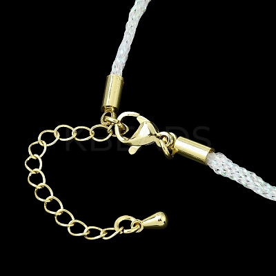 3.5MM Polyester Metallic Cord Braided Cord Necklace Making FB-CBAA152-01G-08-1