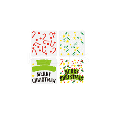 3Pcs 3 Styles PET Hollow Out Drawing Painting Stencils DIY-WH0394-0369-1