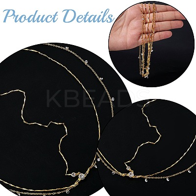 Alloy with Rhinestone Hair Chain DIY-WH20058-11G-1