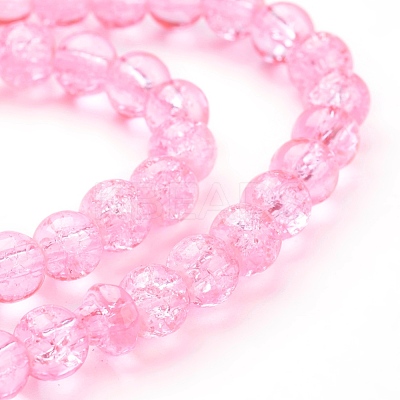 Crackle Glass Beads Strands X-CCG-Q001-6mm-02-1