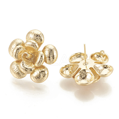 Brass Stud Earrings Findings X-KK-S345-198-1
