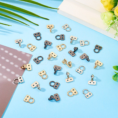 15Sets 3 Colors Alloy Hook and Eye Fasteners DIY-TA0012-27-1