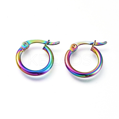 201 Stainless Steel Hoop Earrings EJEW-A063-20L-M-1