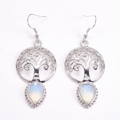 Brass Dangle Earrings EJEW-G240-B02-1