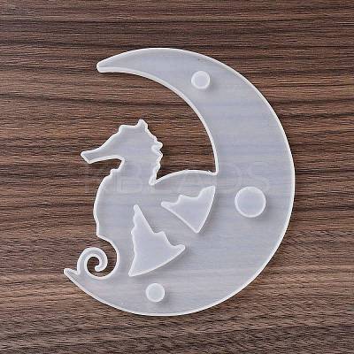 DIY Animal on the Crescent Moon Big Pendant Silhouette Silicone Molds LS-DIY-F125-01-1