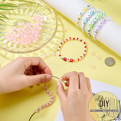100Pcs 5 Styles Transparent Acrylic Beads TACR-TA0001-54B-1